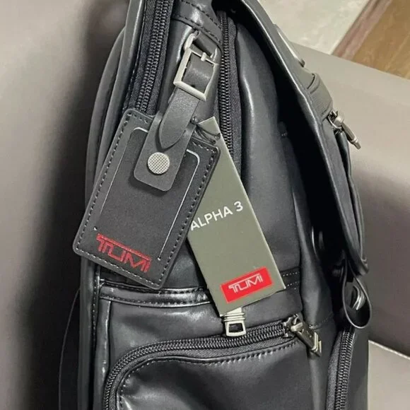 Tumi Alpha Business Backpack Black Leather